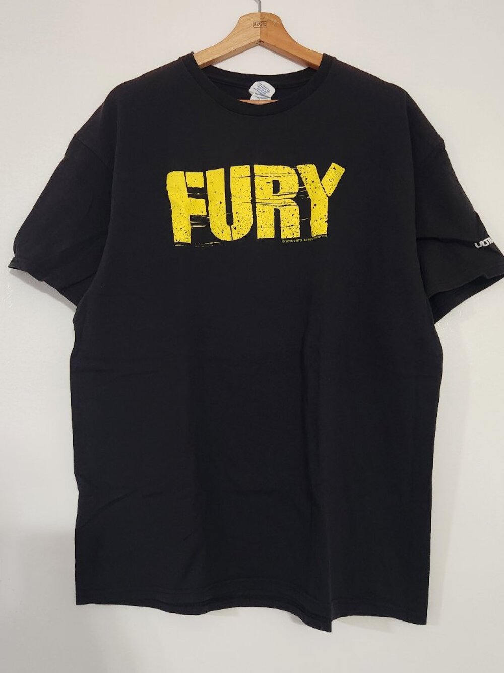 Fury War Movie Documentary Tee Brad Pitt Black Shirt Men's XL